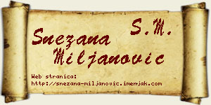 Snežana Miljanović vizit kartica
